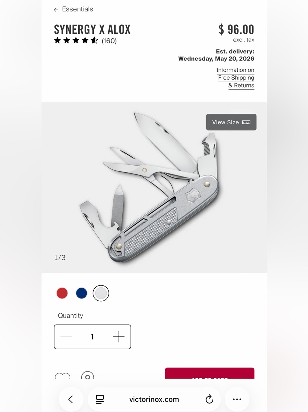 Victorinox Classic Alox Multi-Tool Pocket Knife – Silver